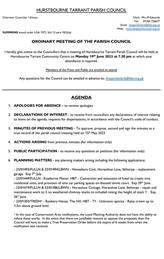 June Parish Council meeting